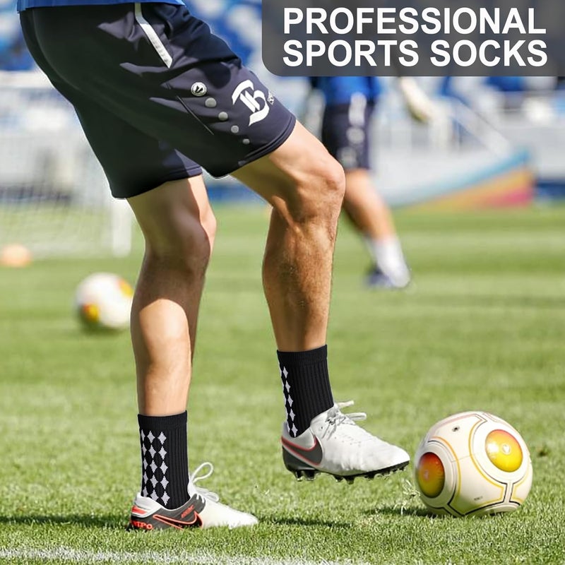 Regilt 3/6 Pairs Grip Soccer Socks Men Women Non-slip Sports Socks for Basketball Football Athletic - Image 3